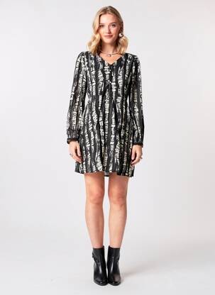 Robe courte manches longues manches longues noir VERO MODA femme