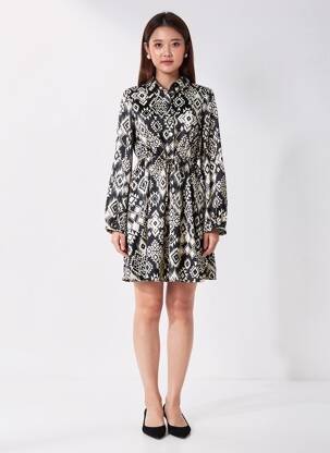 Robe courte manches longues manches longues noir VERO MODA femme