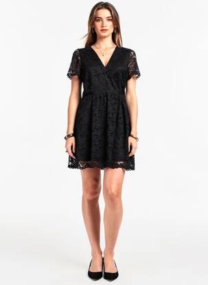 Robe courte manches courtes manches courtes noir VERO MODA femme