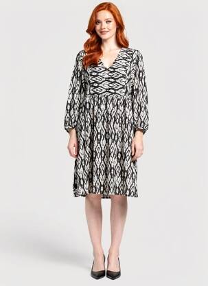 Robe mi-longue manches 3/4 manches 3/4 noir VERO MODA femme