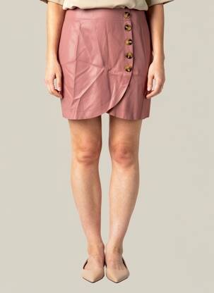 Jupe courte taille normale rose NOISY MAY femme