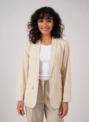 Blazer coupe cintrée beige YAYA femme