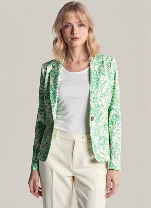 Blazer fausses poches vert ICHI femme