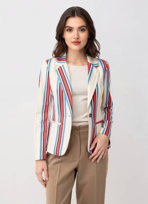 Blazer fausses poches beige ICHI femme