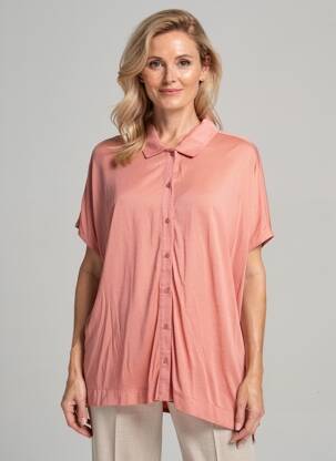 Chemisier manches courtes manches courtes rose YAYA femme