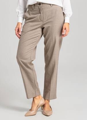 Pantalon chino fermeture zippée sous rabat boutonné taille normale beige C'EST BEAU LA VIE femme
