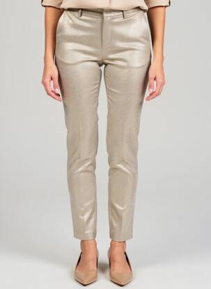 Pantalon chino stretch taille normale or YAYA femme