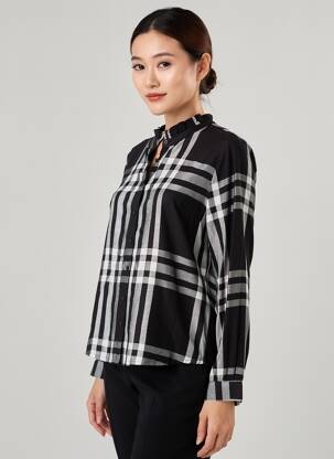 Chemisier coupe droite manches longues noir STREET ONE femme