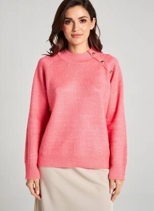 Pull stretch manches longues rose MOLLY BRACKEN femme