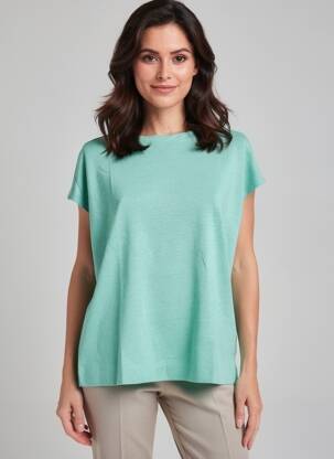 T-shirt coupe droite manches courtes vert WHITE STUFF femme