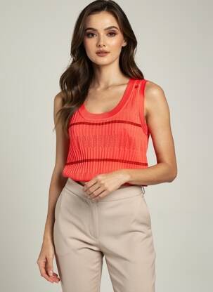 Top stretch sans manche orange FREEMAN T.PORTER femme