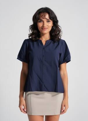 Chemisier manches courtes manches courtes bleu STREET ONE femme