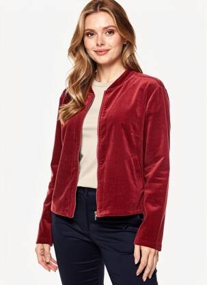 Veste casual poches rouge BLUTSGESCHWISTER femme