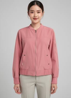 Blouson col v rose STREET ONE femme