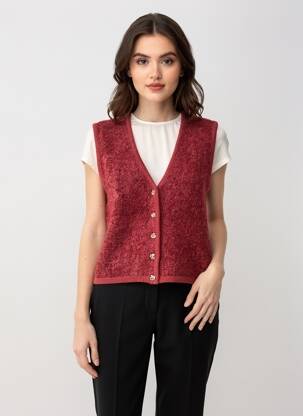 Gilet sans manche coupe cintrée orange ICHI femme