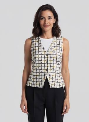 Gilet sans manche doublure beige SURKANA femme