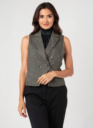 Gilet sans manche coupe cintrée noir SURKANA femme