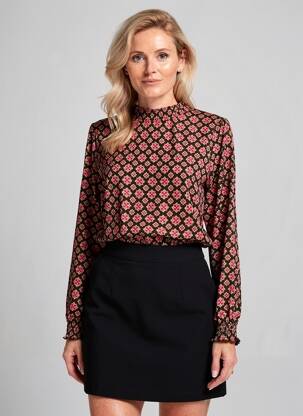 Top manches longues manches longues noir GEISHA femme