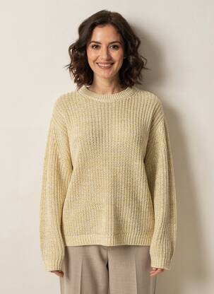 Pull coupe droite manches longues jaune STREET ONE femme