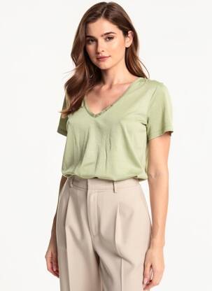 Top stretch manches courtes vert FREEMAN T.PORTER femme