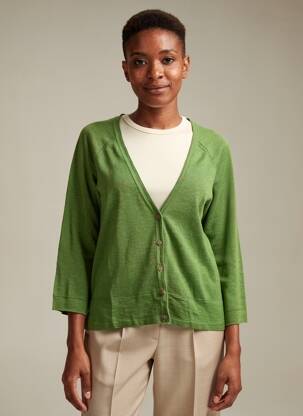 Gilet manches longues manches 3/4 vert WHITE STUFF femme