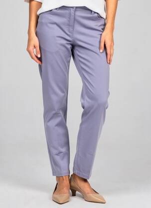 Pantalon droit stretch taille normale violet LCDN femme