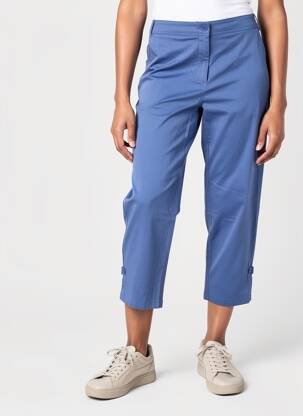 Pantacourt tissage popeline bleu AGATHE & LOUISE femme