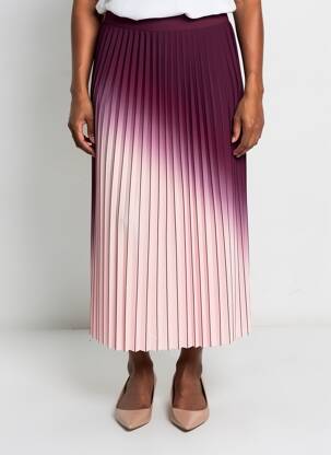 Jupe longue coupe fluide violet MORGAN femme