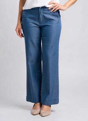 Pantalon droit taille élastique taille normale bleu TIFFOSI femme