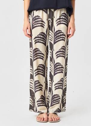 Pantalon droit taille élastique taille normale beige BSB femme