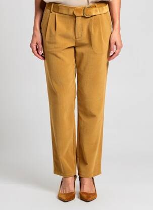 Pantalon droit stretch taille normale beige MOLLY BRACKEN femme