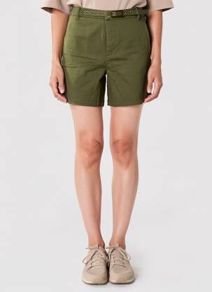 Short fermeture zippée sous rabat boutonné taille normale vert FREEMAN T.PORTER femme