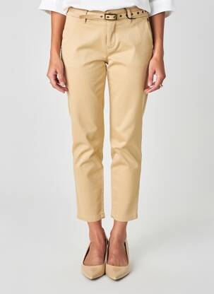 Pantalon 7/8 stretch taille normale beige FREEMAN T.PORTER femme