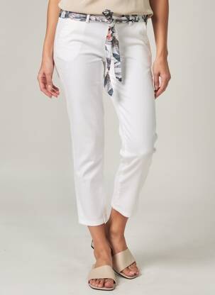 Pantalon 7/8 stretch taille normale blanc FREEMAN T.PORTER femme