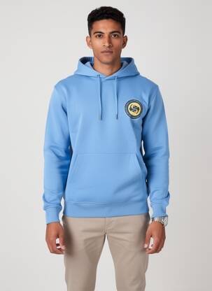 Sweat-shirt à capuche tissage jersey manches longues bleu QUIKSILVER homme