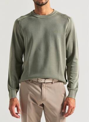 Pull stretch manches longues vert PEPE JEANS homme