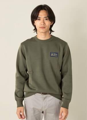 Sweat-shirt stretch manches longues vert PEPE JEANS homme