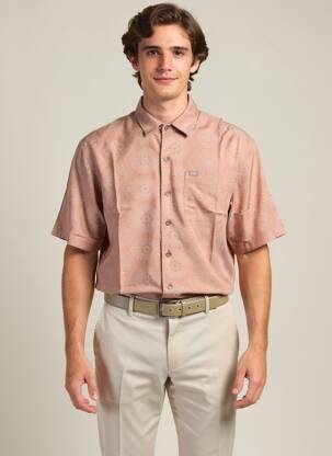 Chemise manches courtes poches rose OXBOW homme