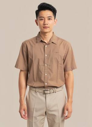 Chemise manches courtes poches beige PEPE JEANS homme
