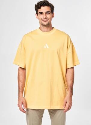 T-shirt broderie manches courtes jaune ADIDAS homme