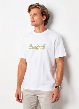 T-shirt stretch manches courtes blanc PEPE JEANS homme