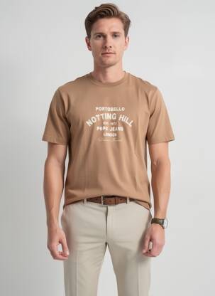 T-shirt coupe cintrée manches courtes marron PEPE JEANS homme