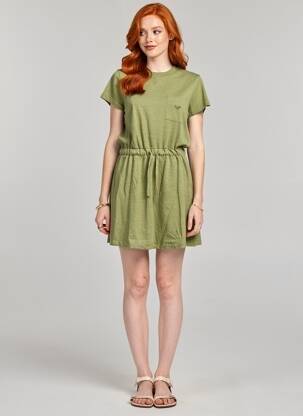 Robe courte manches courtes manches courtes vert ROXY femme