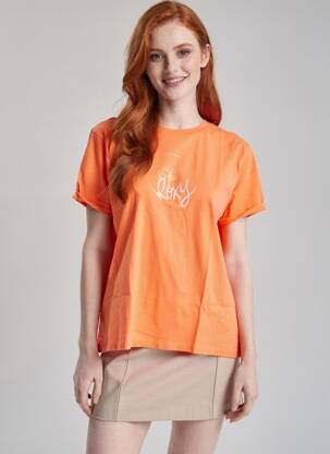 T-shirt coupe droite manches courtes orange ROXY femme