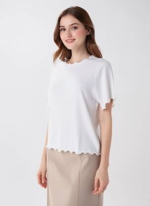 T-shirt stretch manches courtes blanc PEPE JEANS femme