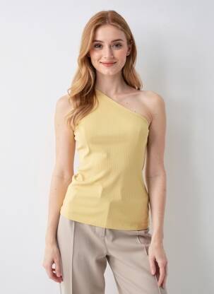 Top stretch sans manche beige KAFFE femme