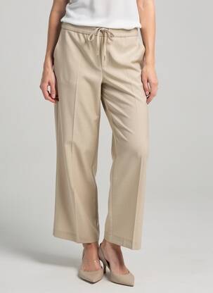 Pantalon droit stretch taille normale beige KAFFE femme