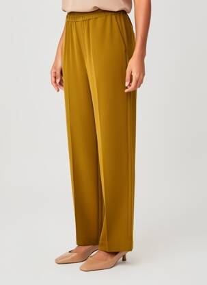 Pantalon droit tissage popeline taille normale marron IN WEAR femme