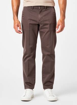 Pantalon droit stretch marron DELAHAYE homme