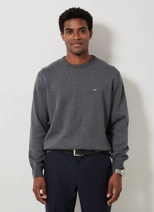 Pull stretch manches longues gris FQ1924 homme